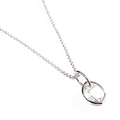 Colgante con cristal Swarovski transparente