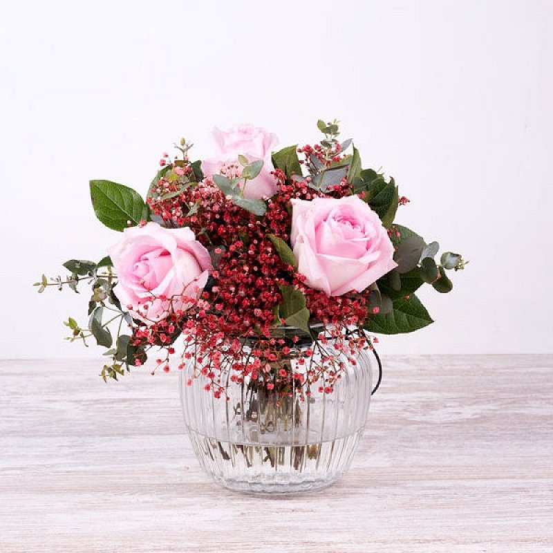 Mini Rose: rosas rosas y erica