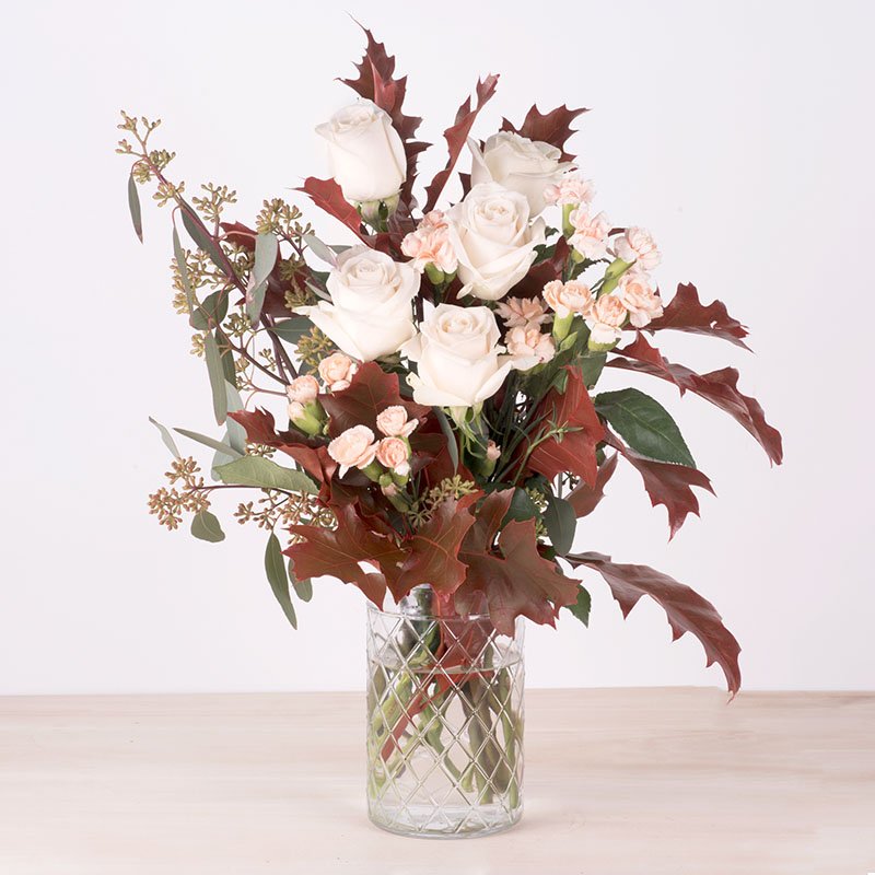Fragancia de Otoño: rosas y mini claveles