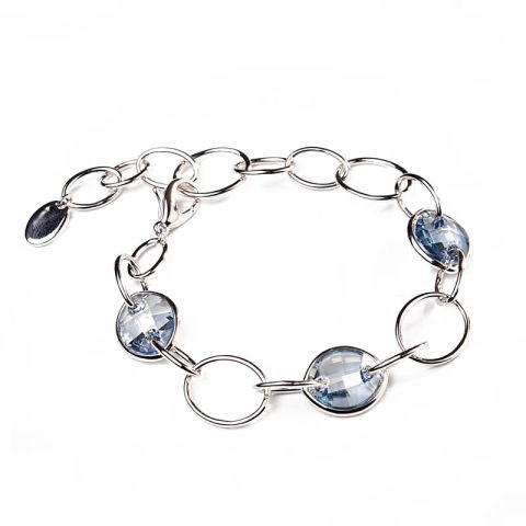 Pulsera con cristales Swarovski azules