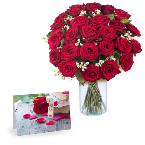 Best Wishes: 24 Red Roses