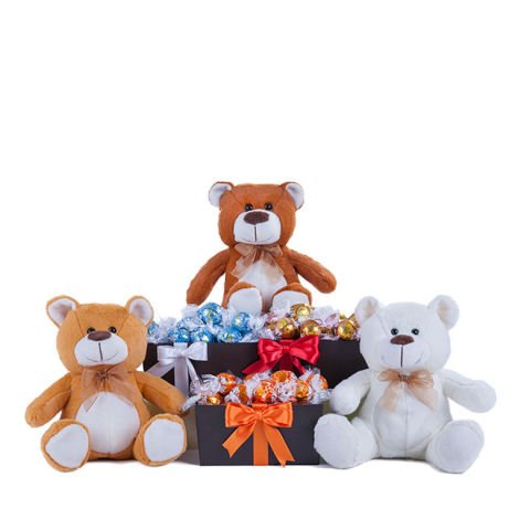 Assorted Chocolates and Three Teddies