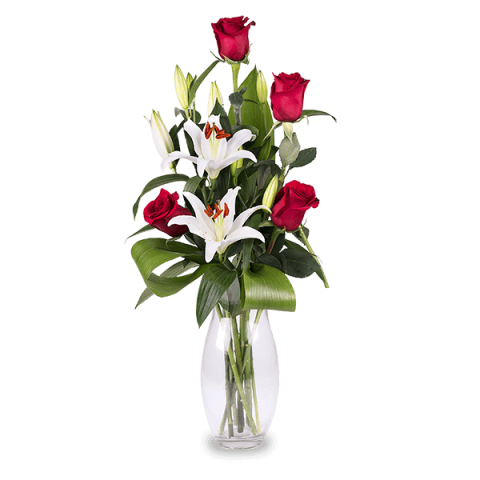 Ein Perfektes Paar: Rosen und Lilien
