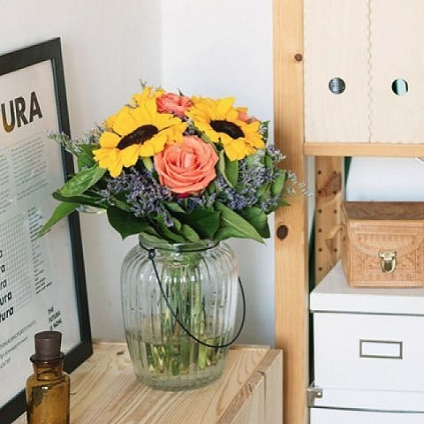 Sogno di Van Gogh: Girasoli e Limonium
