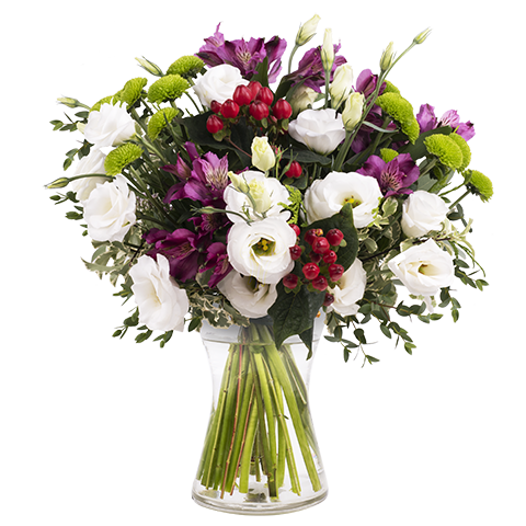 Send a bouquet of lisianthus and altroemerias - FloraQueen